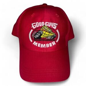 Goodguys Rod & Custom Association Red Member Snapback Hat Logo Cap